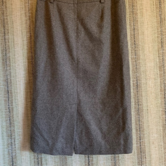 Ann Taylor Wool Long Skirt Women Size 2 Brown Pencil Formal Wear Clothing - Picture 2 of 4